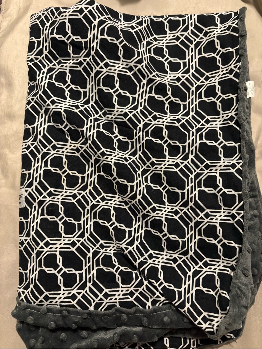Black & White Geometric Kids car seat canopy
